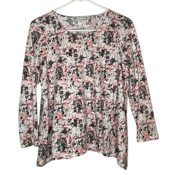 J. Jill Pure Jill Abstract Watercolor Top - Picture 2 of 9